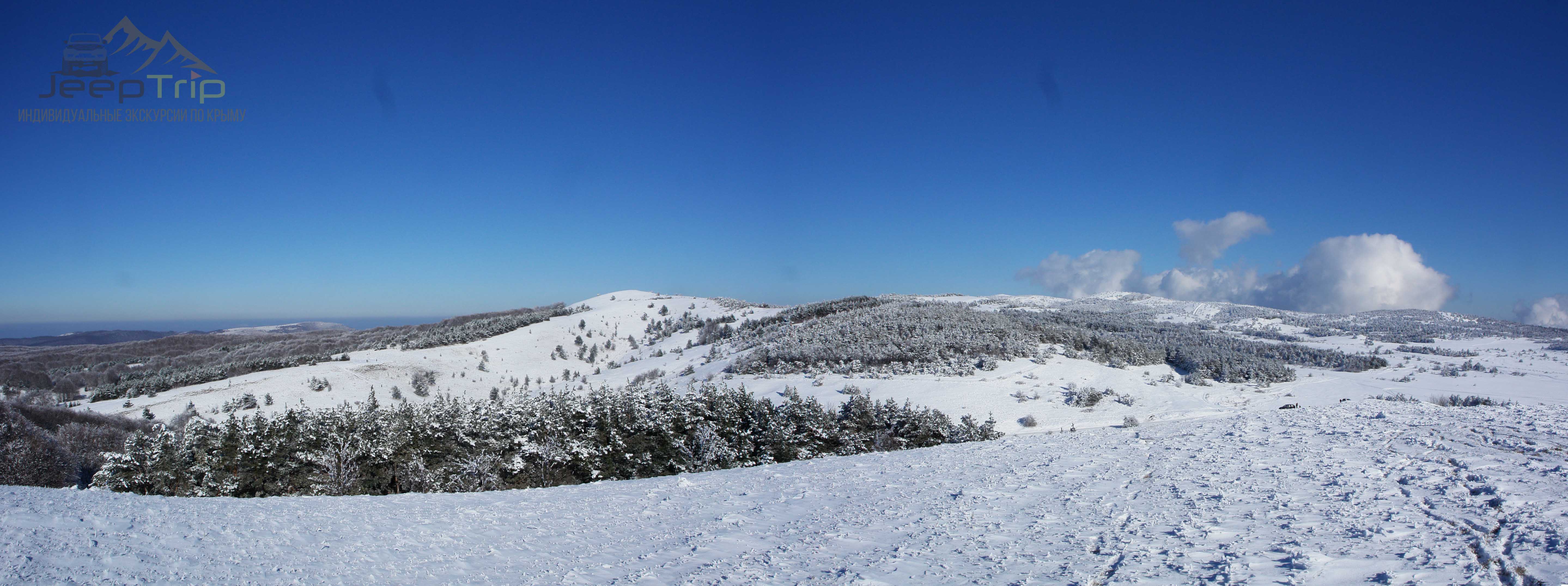 гора Ай-Петри зимой, Панорама плато